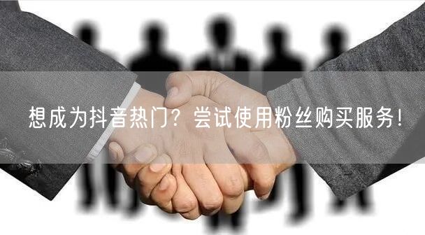 想成为抖音热门？尝试使用粉丝购买服务！