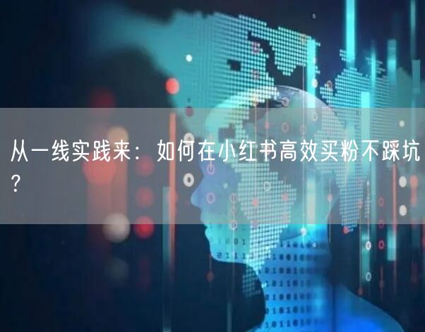 从一线实践来：如何在小红书高效买粉不踩坑？