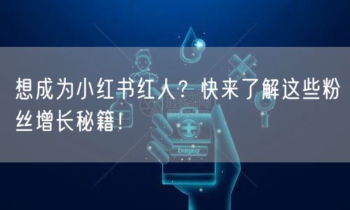 想成为小红书红人？快来了解这些粉丝增长秘籍！