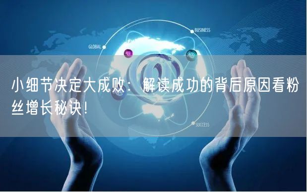小细节决定大成败：解读成功的背后原因看粉丝增长秘诀！