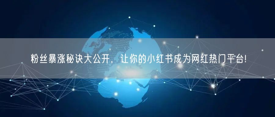 粉丝暴涨秘诀大公开，让你的小红书成为网红热门平台!