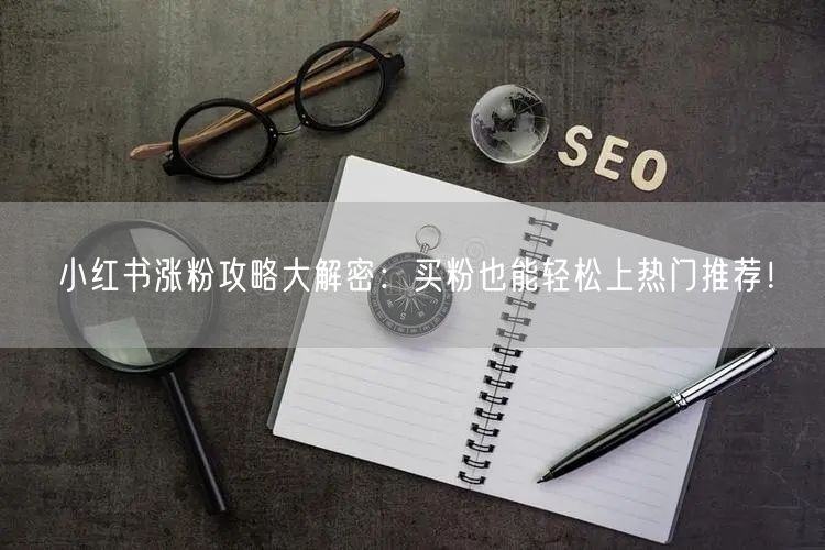 小红书涨粉攻略大解密：买粉也能轻松上热门推荐！