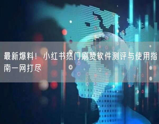 最新爆料！小红书热门刷赞软件测评与使用指南一网打尽